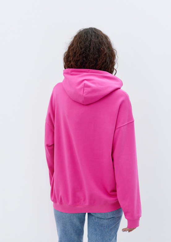 New pink barbie colour three-thread hoodie